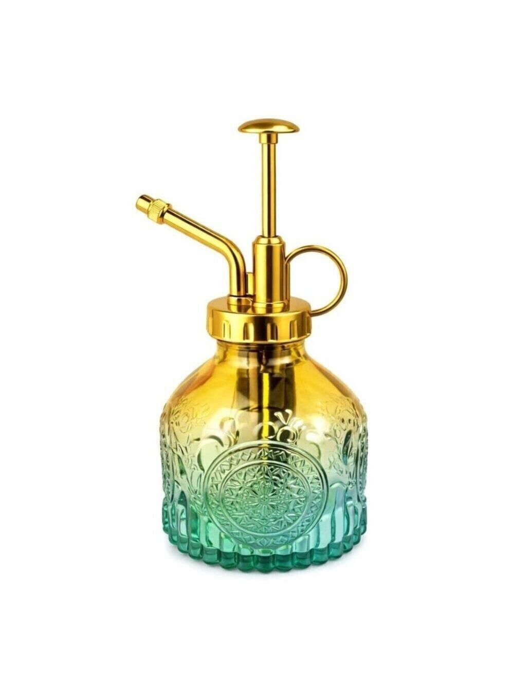 Green Yellow Glass Plant Mister Spray Bottle 6oz Orchid Bonsai Air Plant Mister